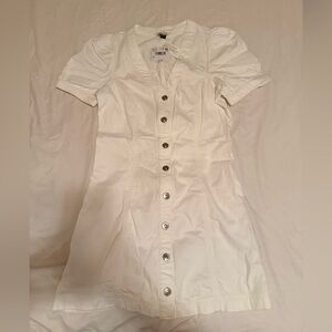 American Eagle Outfitters White Button-Down Dress